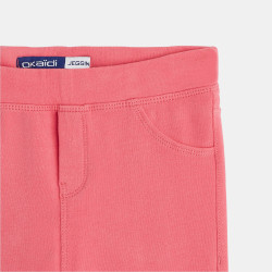 Leggings en jersey uni rose...