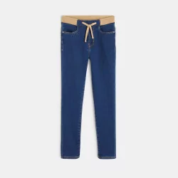 Slim-fit jeans with ribbed waist