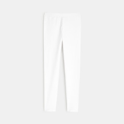 Leggings unis blanc fille