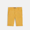 Bermuda slim en toile unie jaune garçon