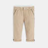 Pantalon coton fantaisie micro rayures beige bébé garçon Pantalon coton fantaisie micro rayures beige bébé garçon