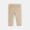 Pantalon coton fantaisie micro rayures beige bébé garçon Pantalon coton fantaisie micro rayures beige bébé garçon
