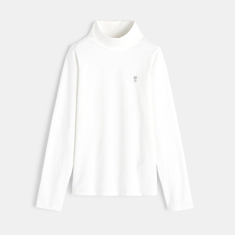T-shirt with rolled collar T-shirt with rolled collar