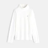 T-shirt col roulé blanc fille