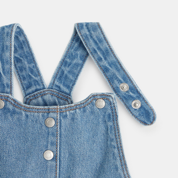 Robe salopette en jean bleue bébé fille Robe salopette en jean bleue bébé fille