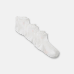 White ankle socks (set of 3)