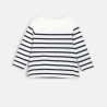 T-shirt marinière rayé coton bio bleu bébé fille