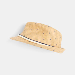 Chapeau de soleil tressé marron garçon