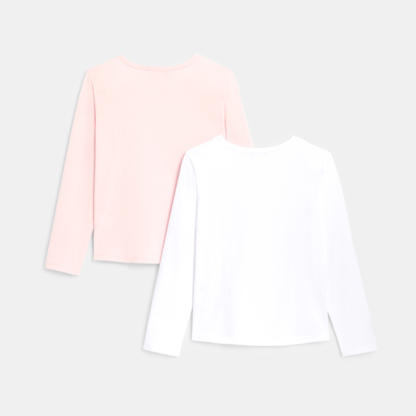 T-shirt basique (lot de 2) blanc fille T-shirt basique (lot de 2) blanc fille