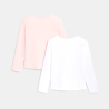 T-shirt basique (lot de 2) blanc fille T-shirt basique (lot de 2) blanc fille
