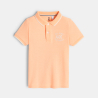 Polo maille piquée manches courtes orange garçon