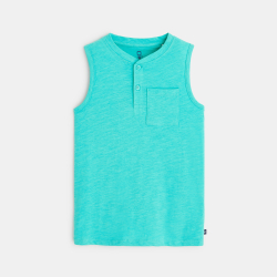 Débardeur en jersey flammé bleu garçon