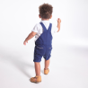 Ensemble salopette courte et polo bleue bébé garçon Ensemble salopette courte et polo bleue bébé garçon