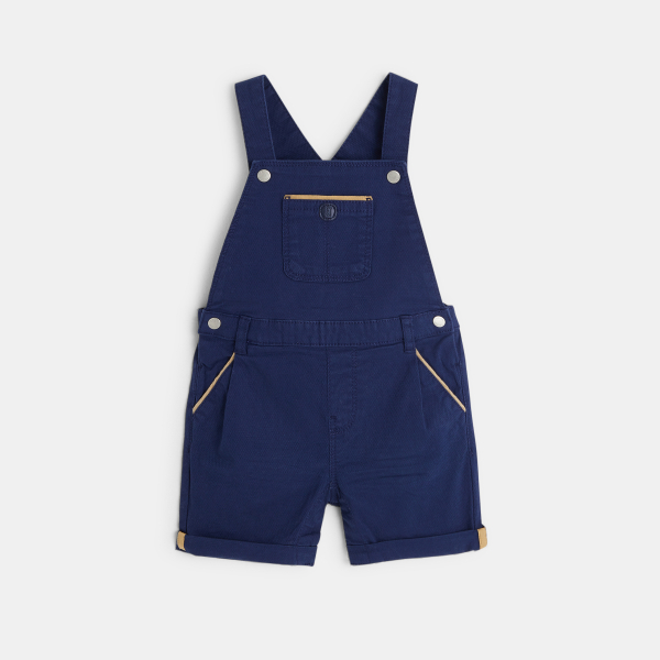 Ensemble salopette courte et polo bleue bébé garçon Ensemble salopette courte et polo bleue bébé garçon