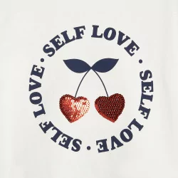 T-shirt à message "Self love"