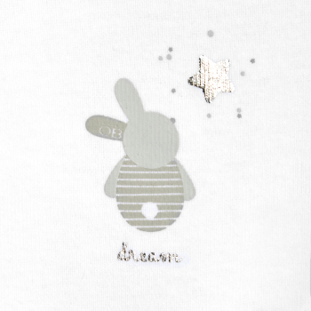 Body col US lapins (lot de 3) blanc naissance