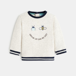 IBrushed fleece sweatshirt with insect print