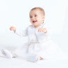 Gilet boléro court maille tricot blanc bébé fille Gilet boléro court maille tricot blanc bébé fille