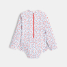 Combi de bain fleurie rouge bébé fille Combi de bain fleurie rouge bébé fille