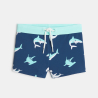 Boxer de bain imprimé bleu garçon Boxer de bain imprimé bleu garçon