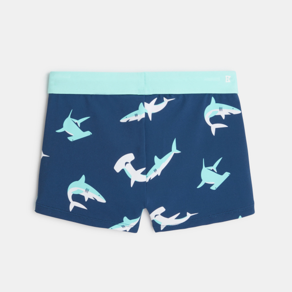 Boxer de bain imprimé bleu garçon Boxer de bain imprimé bleu garçon