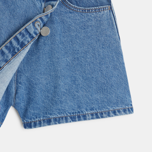 Mini jupe-short en jean bleue fille Mini jupe-short en jean bleue fille