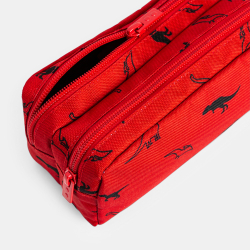 Boys' red printed school bag