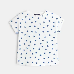 T-shirt imprimé motif "petits coeurs-coccinelles"