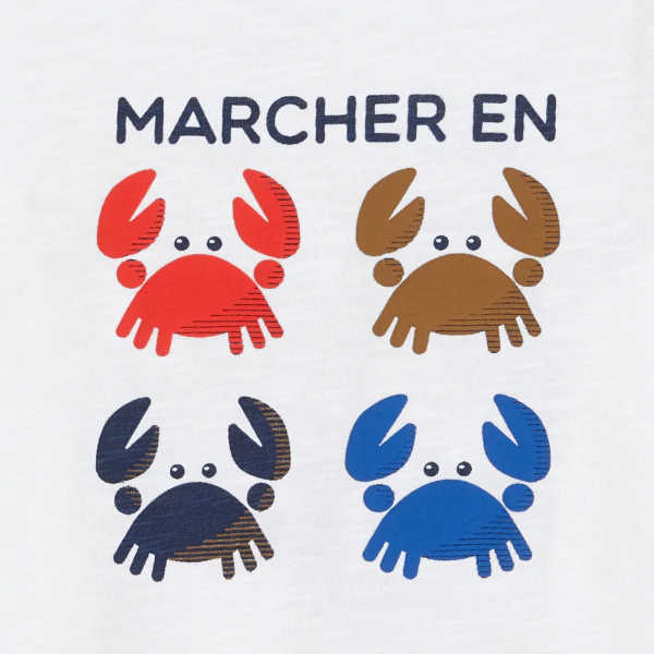 T-shirt crabes marron bébé garçon