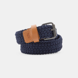 Boys' blue elasticated braided belt