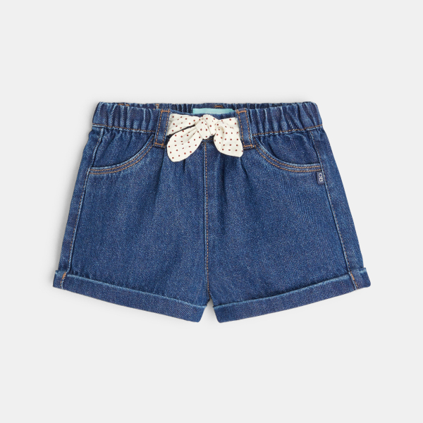 Denim shorts with fancy bow Denim shorts with fancy bow
