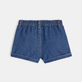 Denim shorts with fancy bow