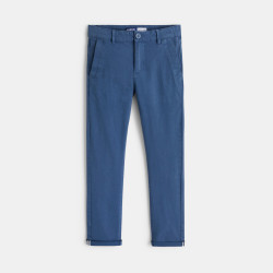 Solid colour cotton twill chino pants