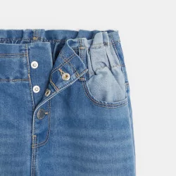 Faded high waist jeans with...