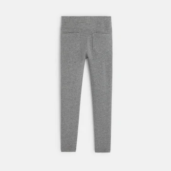 Leggings en jersey uni gris fille