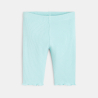 Legging corsaire maille côtelée unie bleu bébé fille Legging corsaire maille côtelée unie bleu bébé fille