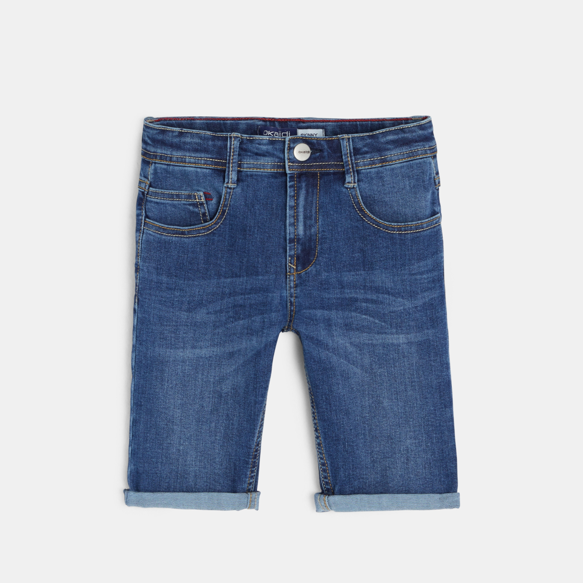 Bermuda skinny en jean hyper stretch bleu garçon Bermuda skinny en jean hyper stretch bleu garçon