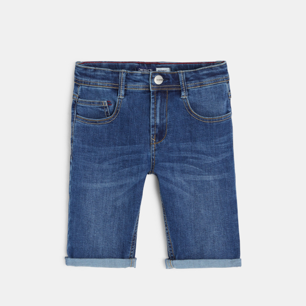 Bermuda skinny en jean hyper stretch bleu garçon Bermuda skinny en jean hyper stretch bleu garçon