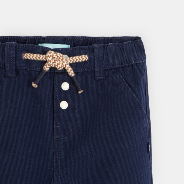 Pantalon regular coton fantaisie bleu bébé garçon Pantalon regular coton fantaisie bleu bébé garçon