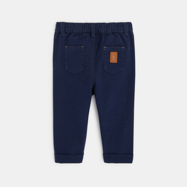 Pantalon regular coton fantaisie bleu bébé garçon Pantalon regular coton fantaisie bleu bébé garçon
