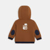 Manteau-pull maille fourré à capuche marron bébé garçon Manteau-pull maille fourré à capuche marron bébé garçon