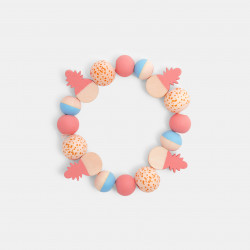 Bracelet de perles rose et bleu