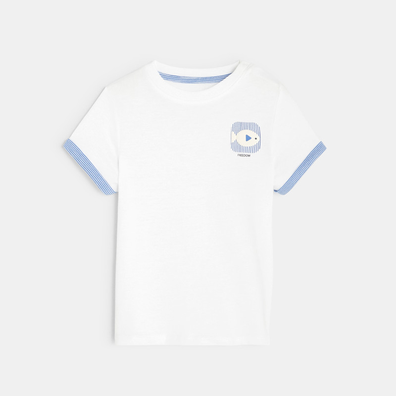 T-shirt à motif blanc bébé garçon T-shirt à motif blanc bébé garçon
