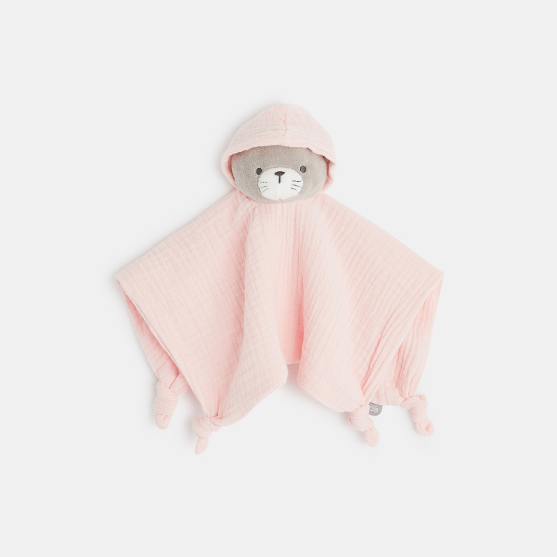 Cat flat cuddly toy made with cotton swaddle Cat flat cuddly toy made with cotton swaddle