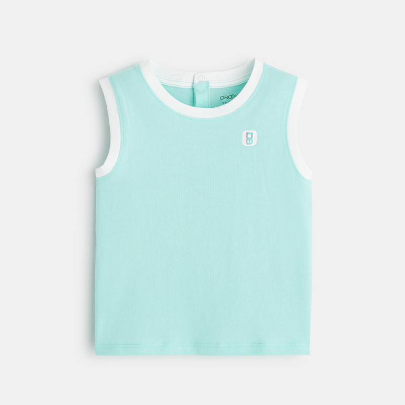 Débardeur en coton bleu bébé garçon Débardeur en coton bleu bébé garçon