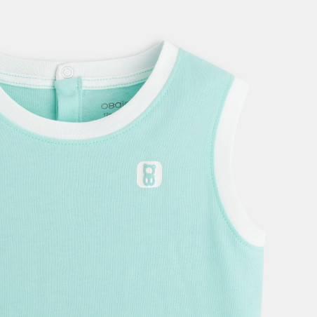 Débardeur en coton bleu bébé garçon Débardeur en coton bleu bébé garçon