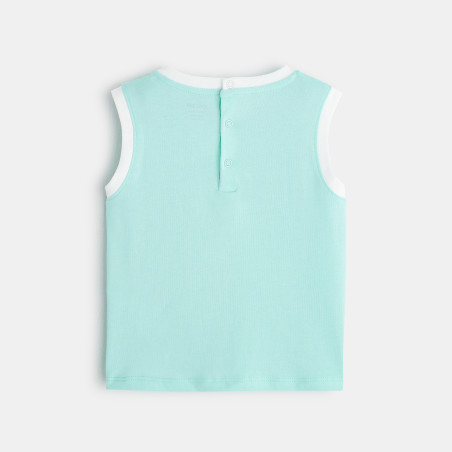 Débardeur en coton bleu bébé garçon Débardeur en coton bleu bébé garçon