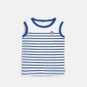 Débardeur jersey rayé bleu bébé garçon