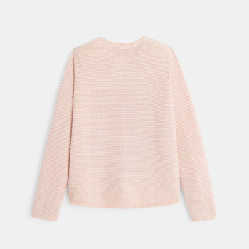 Ottoman ribbed buttoned cardigan