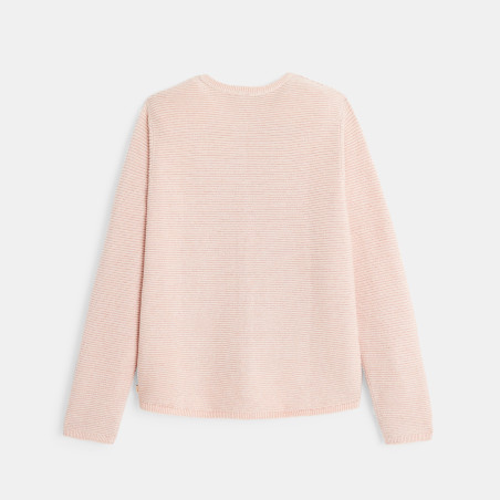 Ottoman ribbed buttoned cardigan